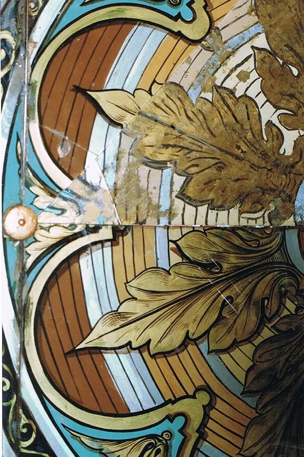 Décor plafond en verre 18eme